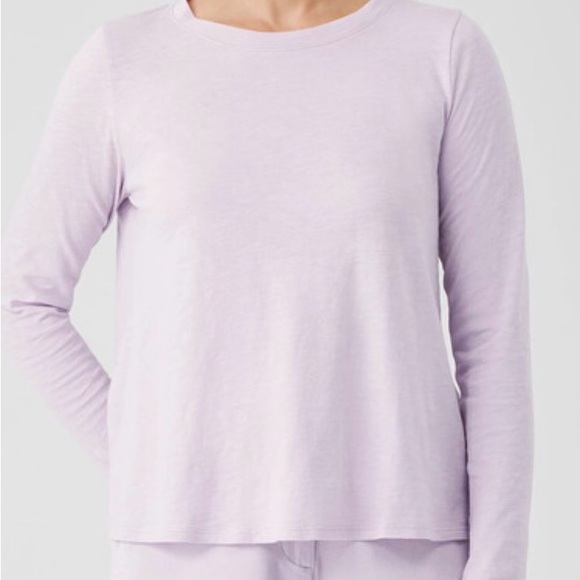 Eileen Fisher Organic Linen Jersey Crewneck Long Sleeve Tee - Picture 13 of 13